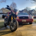 Its #redfriday support our troops. Also spring has finally sprung. 

#panther #crownvictoria #ford #fomoco #yamaha #fj09 #tracer #4.6 #adtr #adtrperformance #motorcycle #supportourtroops #2wheels #advrider #modular #stainlessworks #daily